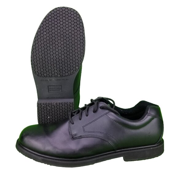 ✅TredSafe Executive BLACK Leather Slip Resistant PRO Work Oxfords/Shoes Men\'s 13 main image 4